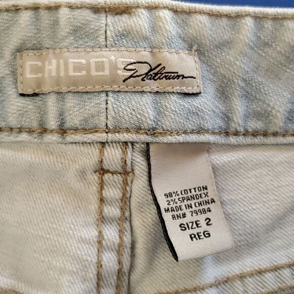 Chico's Platinum light wash jeans - Picture 2 of 4